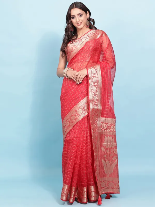 Suha_Womens_Grand_Fashion_Ethnic_Red_Color_Saree