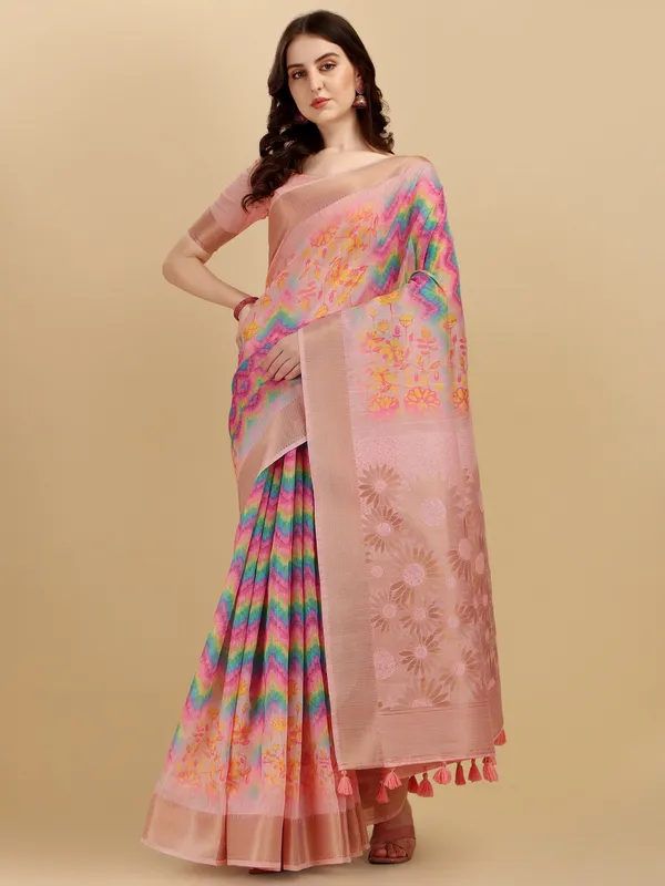 Suha_Womens_Grand_Fashion_Ethnic_Pink_Color_Saree