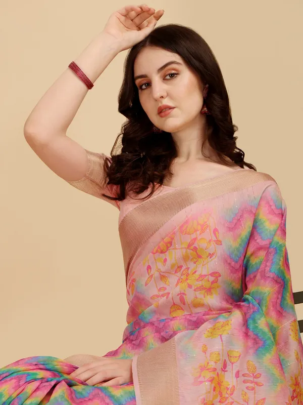 Suha_Womens_Grand_Fashion_Ethnic_Pink_Color_Saree
