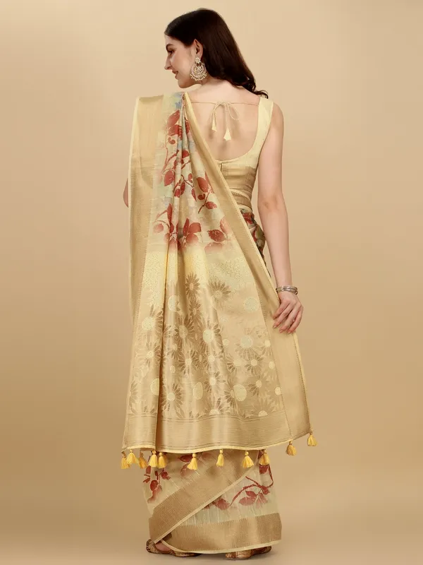 Suha_Womens_Grand_Fashion_Ethnic_Yellow_Color_Saree