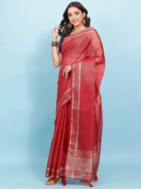 Suha_Womens_Grand_Fashion_Ethnic_Red_Color_Saree