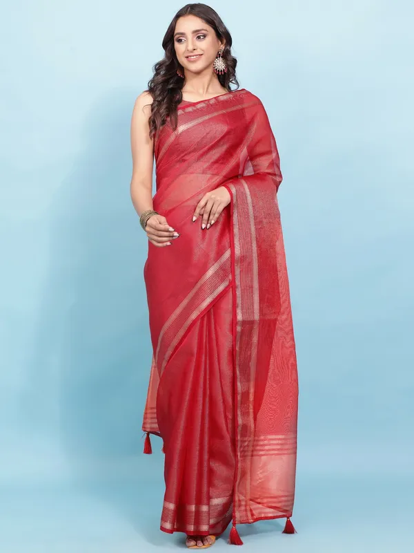 Suha_Womens_Grand_Fashion_Ethnic_Red_Color_Saree
