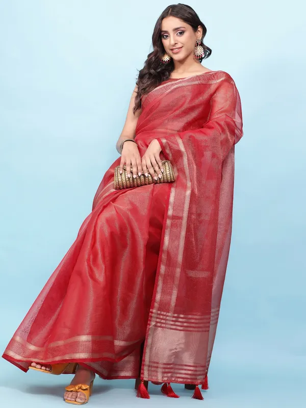 Suha_Womens_Grand_Fashion_Ethnic_Red_Color_Saree