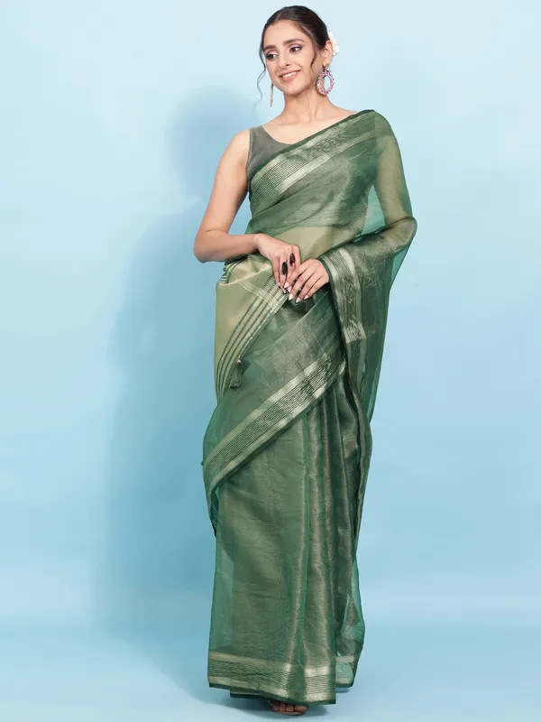 Suha_Womens_Grand_Fashion_Ethnic_Green_Color_Saree