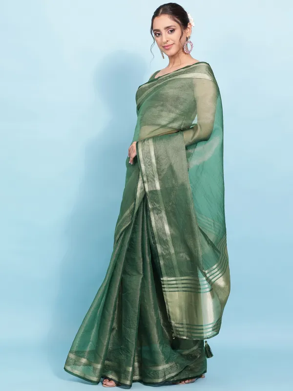Suha_Womens_Grand_Fashion_Ethnic_Green_Color_Saree
