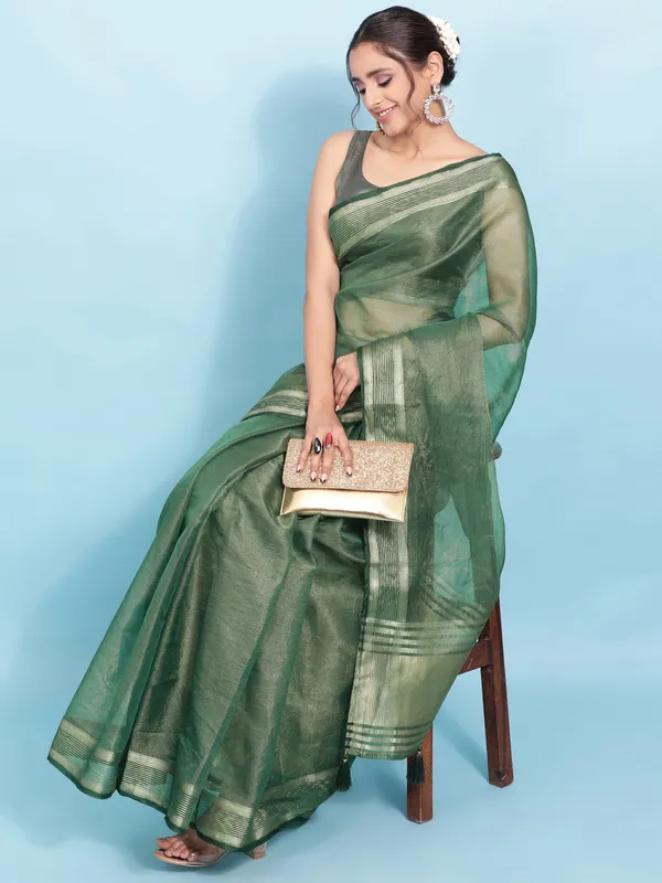 Suha_Womens_Grand_Fashion_Ethnic_Green_Color_Saree