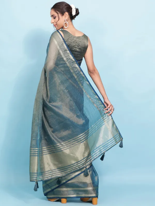 Suha_Womens_Grand_Fashion_Ethnic_Blue_Color_Saree