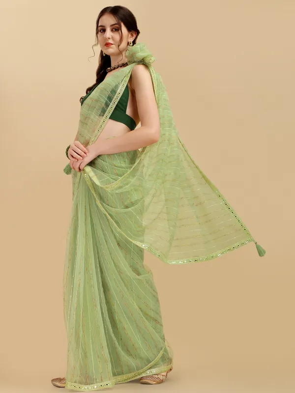 Suha_Womens_Grand_Fashion_Ethnic_Green_Color_Saree