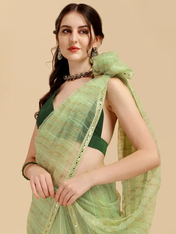Suha_Womens_Grand_Fashion_Ethnic_Green_Color_Saree