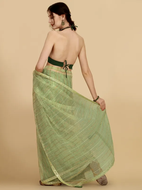Suha_Womens_Grand_Fashion_Ethnic_Green_Color_Saree