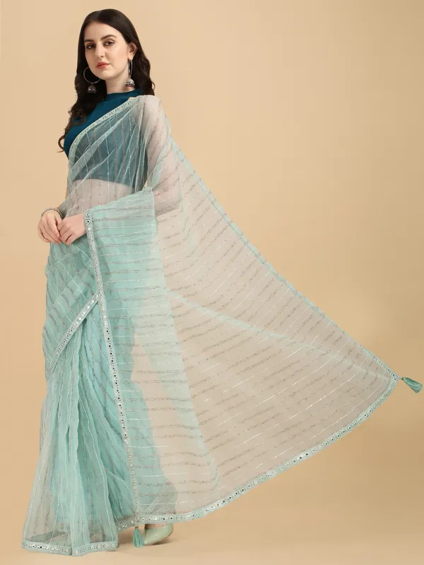 Suha_Womens_Grand_Fashion_Ethnic_Blue_Color_Saree