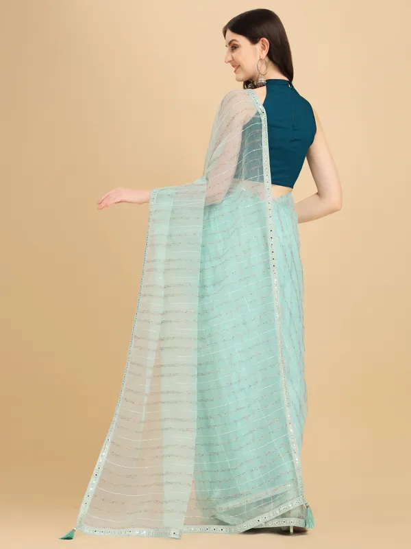 Suha_Womens_Grand_Fashion_Ethnic_Blue_Color_Saree