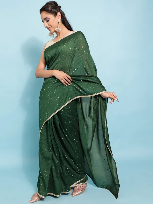 Suha_Womens_Grand_Fashion_Ethnic_Green_Color_Saree
