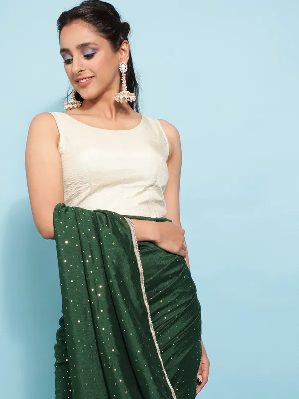 Suha_Womens_Grand_Fashion_Ethnic_Green_Color_Saree
