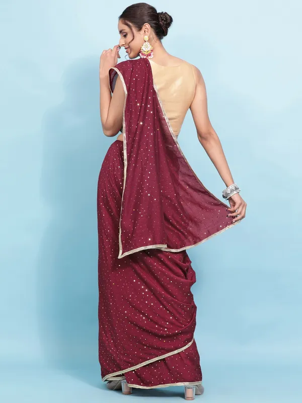 Suha_Womens_Grand_Fashion_Ethnic_Maroon_Color_Saree