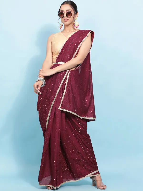 Suha_Womens_Grand_Fashion_Ethnic_Maroon_Color_Saree
