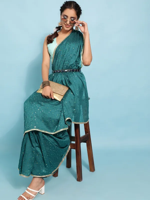 Suha_Womens_Grand_Fashion_Ethnic_Blue_Color_Saree