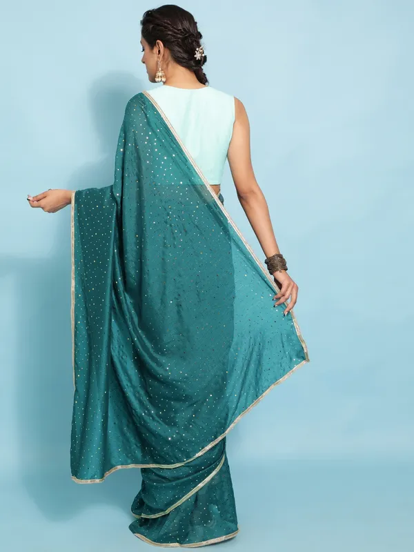 Suha_Womens_Grand_Fashion_Ethnic_Blue_Color_Saree