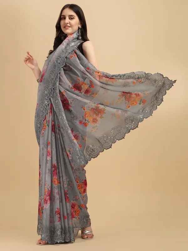 Suha_Womens_Grand_Fashion_Ethnic_Grey_Color_Saree