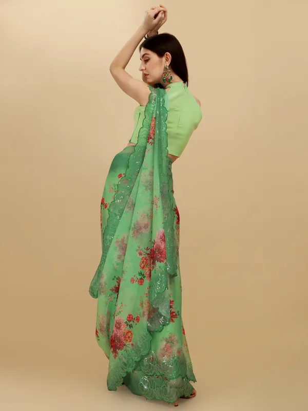 Suha_Womens_Grand_Fashion_Ethnic_Green_Color_Saree