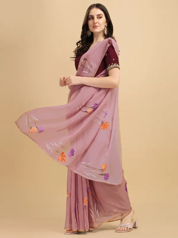 Suha_Womens_Grand_Fashion_Ethnic_Maroon_Color_Saree