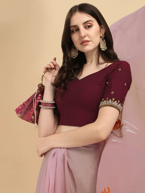 Suha_Womens_Grand_Fashion_Ethnic_Maroon_Color_Saree