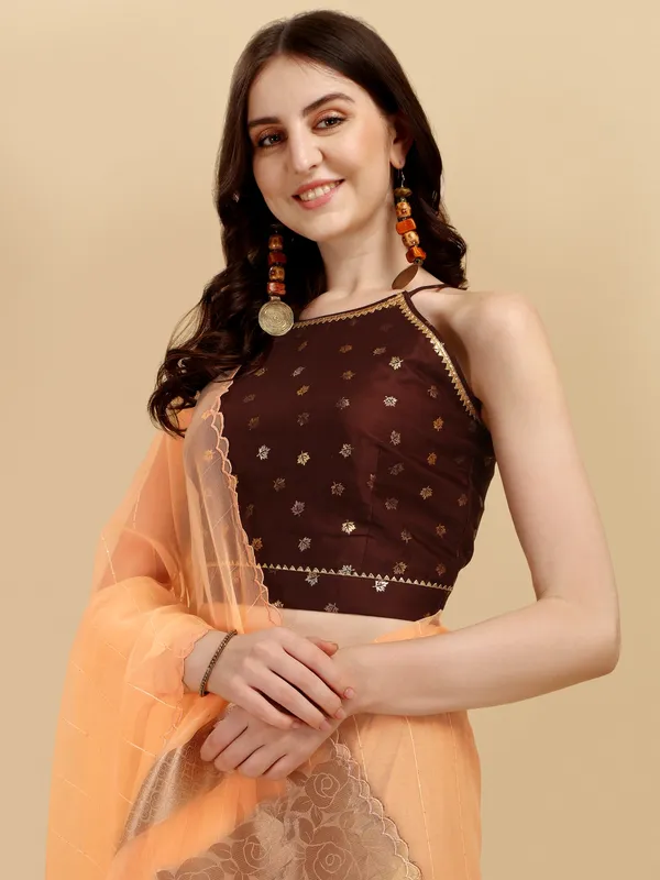 Suha_Womens_Grand_Fashion_Ethnic_Peach_Color_Saree