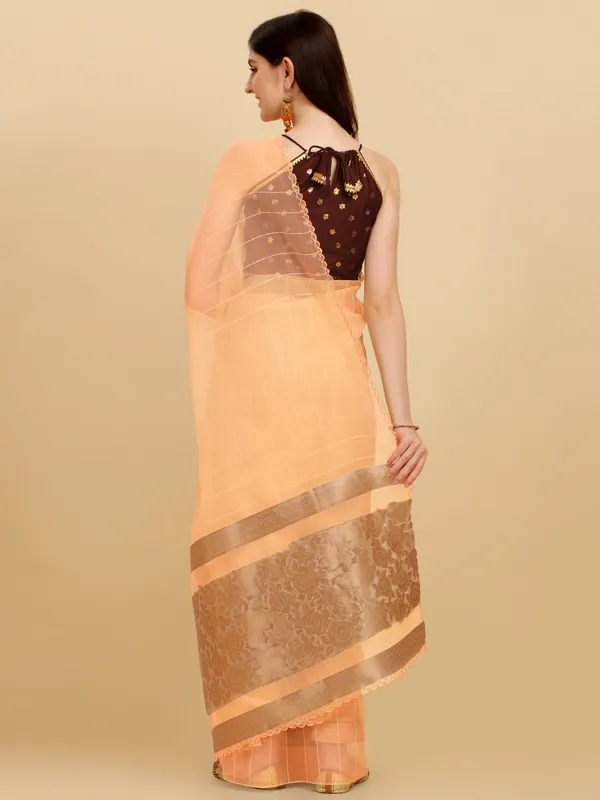 Suha_Womens_Grand_Fashion_Ethnic_Peach_Color_Saree