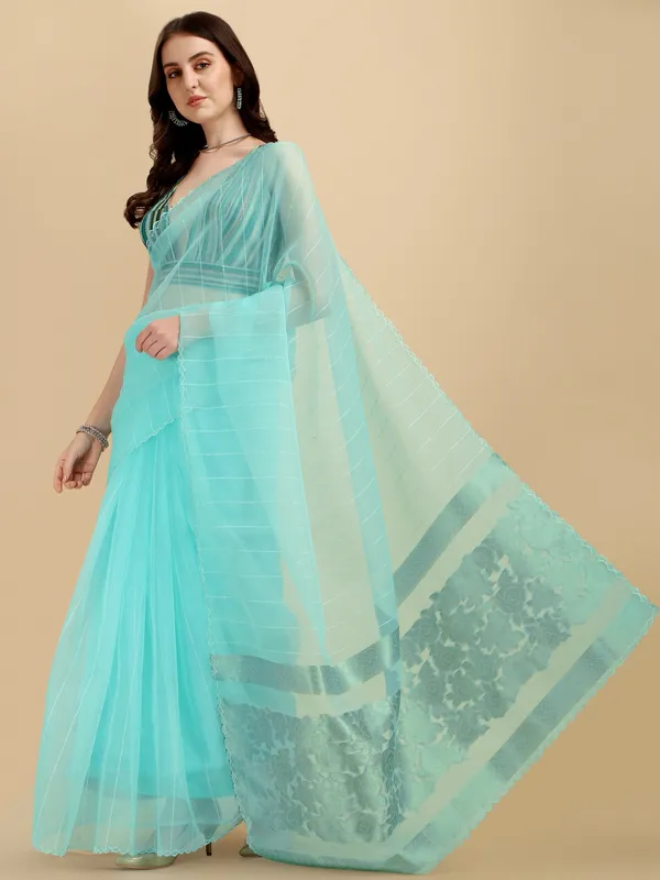 Suha_Womens_Grand_Fashion_Ethnic_Blue_Color_Saree
