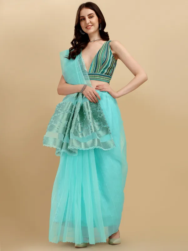Suha_Womens_Grand_Fashion_Ethnic_Blue_Color_Saree