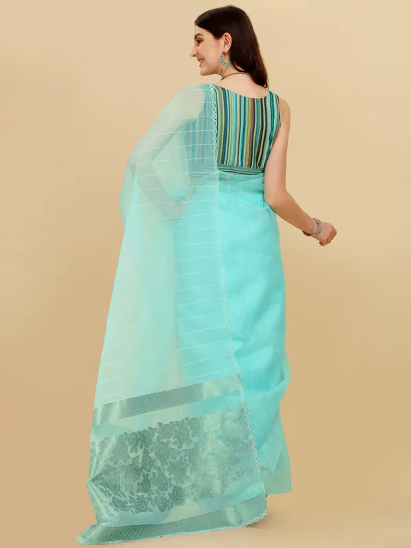 Suha_Womens_Grand_Fashion_Ethnic_Blue_Color_Saree