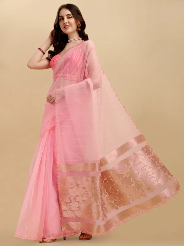 Suha_Womens_Grand_Fashion_Ethnic_Pink_Color_Saree