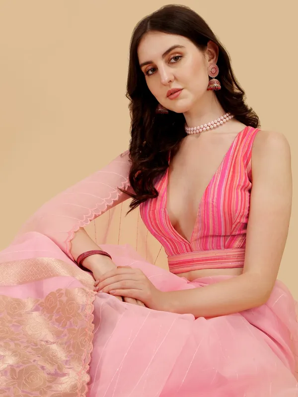 Suha_Womens_Grand_Fashion_Ethnic_Pink_Color_Saree
