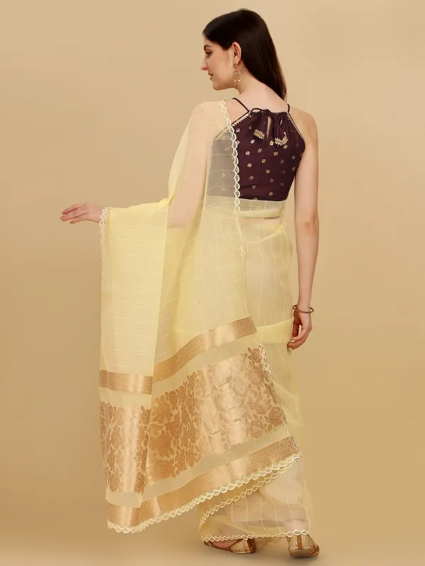 Suha_Womens_Grand_Fashion_Ethnic_Yellow_Color_Saree