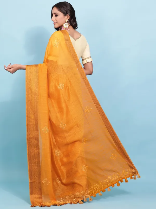 Suha_Womens_Grand_Fashion_Ethnic_Mustard_Color_Saree