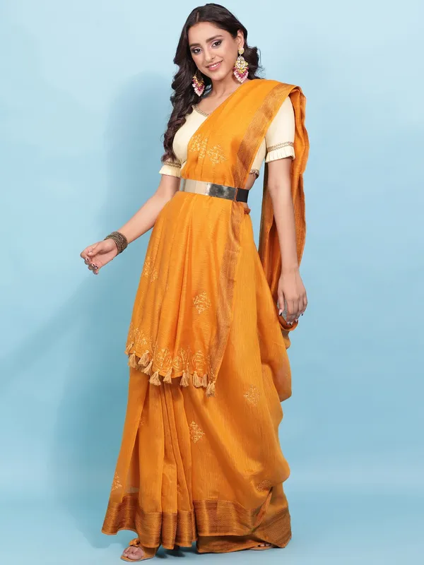 Suha_Womens_Grand_Fashion_Ethnic_Mustard_Color_Saree
