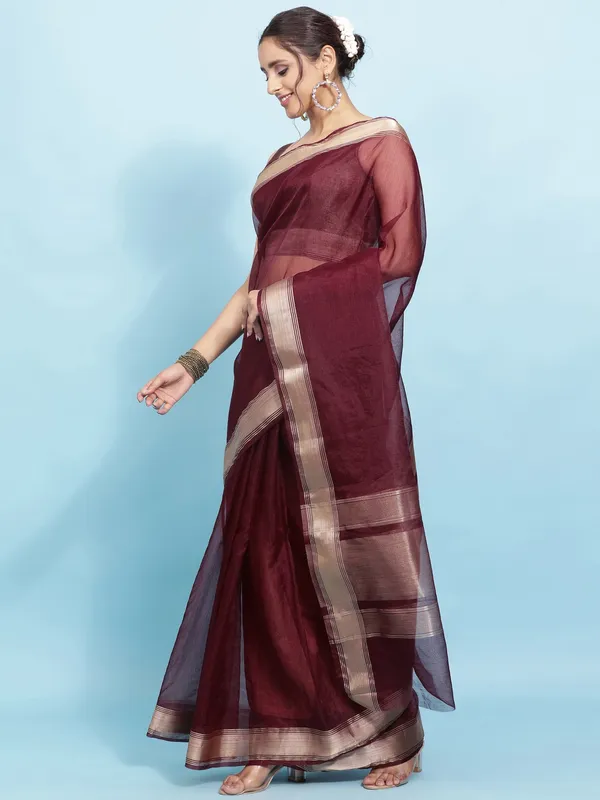 Suha_Womens_Grand_Fashion_Ethnic_Maroon_Color_Saree