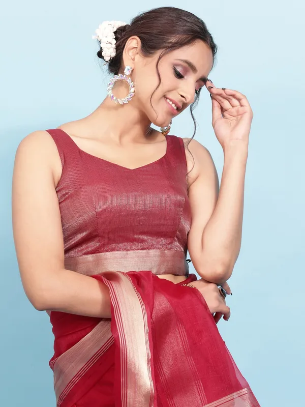 Suha_Womens_Grand_Fashion_Ethnic_Maroon_Color_Saree