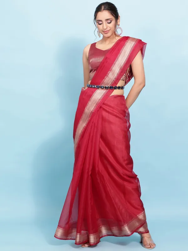 Suha_Womens_Grand_Fashion_Ethnic_Maroon_Color_Saree