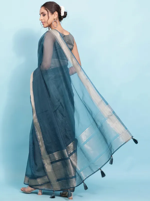 Suha_Womens_Grand_Fashion_Ethnic_Blue_Color_Saree