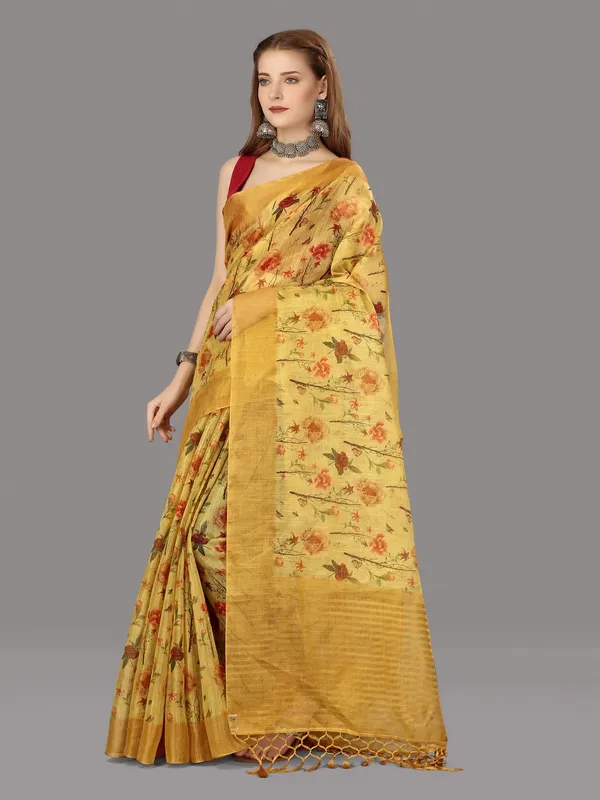 Suha_Womens_Grand_Fashion_Ethnic_Mustard_Color_Saree