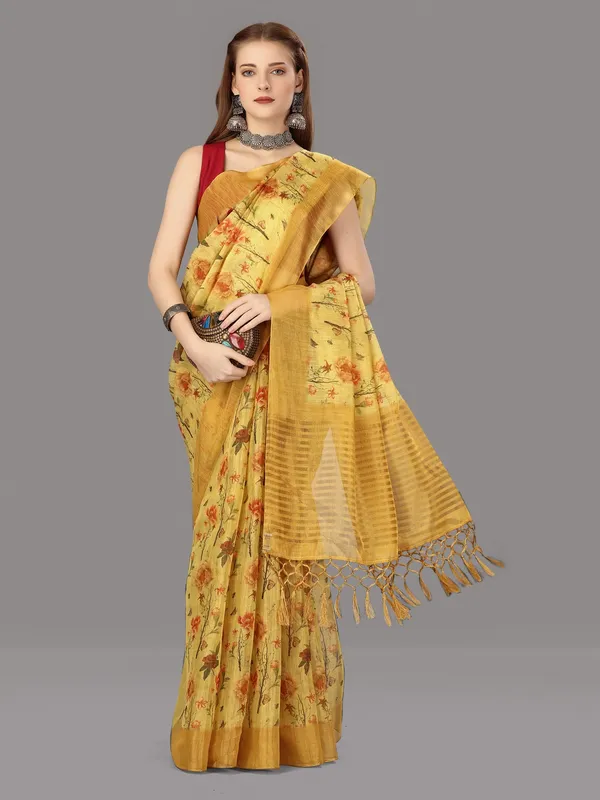 Suha_Womens_Grand_Fashion_Ethnic_Mustard_Color_Saree