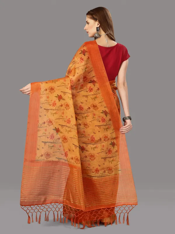 Suha_Womens_Grand_Fashion_Ethnic_Orange_Color_Saree