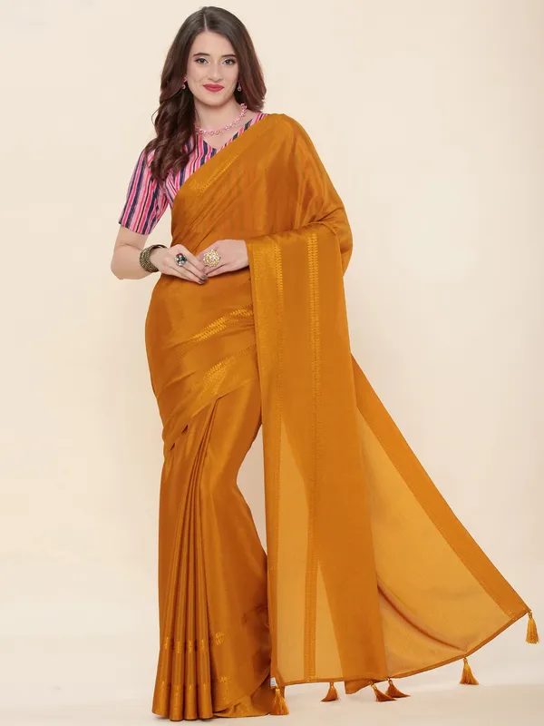 Suha_Womens_Grand_Fashion_Ethnic_Mustard_Color_Saree