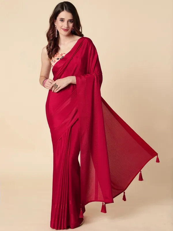 Suha_Womens_Grand_Fashion_Ethnic_Red_Color_Saree