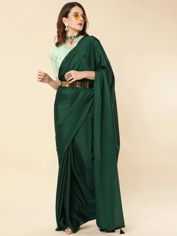 Suha_Womens_Grand_Fashion_Ethnic_Green_Color_Saree