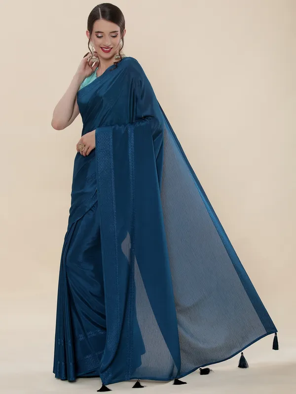 Suha_Womens_Grand_Fashion_Ethnic_Turquoise_Blue_Color_Saree