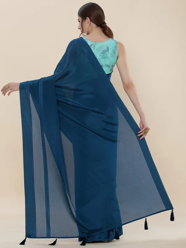 Suha_Womens_Grand_Fashion_Ethnic_Turquoise_Blue_Color_Saree