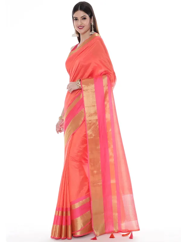 Suha_Womens_Grand_Fashion_Ethnic_Peach_Color_Saree