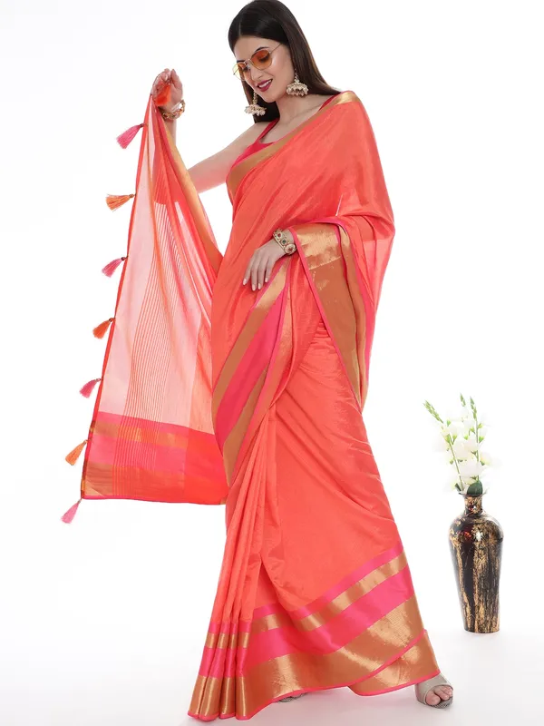 Suha_Womens_Grand_Fashion_Ethnic_Peach_Color_Saree